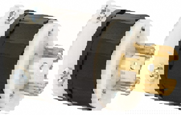 Locking Inlet: Plug, Industrial, L5-15P, 125V, Black & White